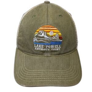 Headmost Trucker Hat Green One Size Lake Powell Antelope Point Mesh Snapback